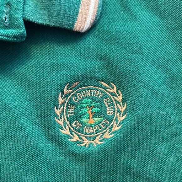 Izod Club Country Club of Naples Green Polo Shirt - Picture 3 of 4